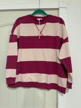 Sundry women’s Wide Stripe Crewneck Sweater - NWT Size small
